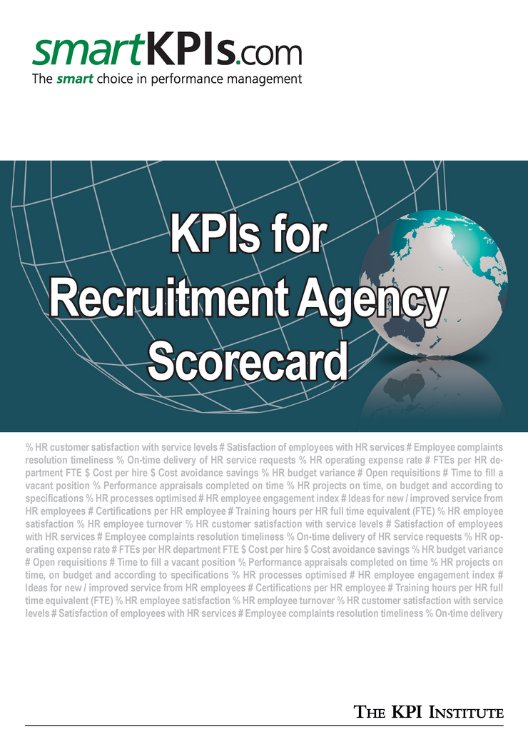 kpis recruitment agency scorecard